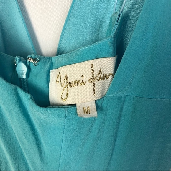 Yumi Kim Enchanted Aqua Blue Silk Maxi Dress M - Picture 5 of 5